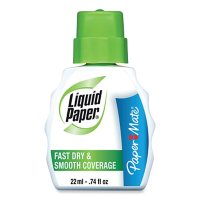 Paper Mate Liquid Paper - Fast Dry Correction Fluid, 22 ml Bottle, White - 12 Pack