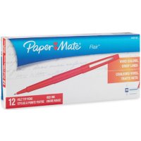 Paper Mate Point Guard Flair Porous Point Stick Pens, Medium, 12ct., Select Color