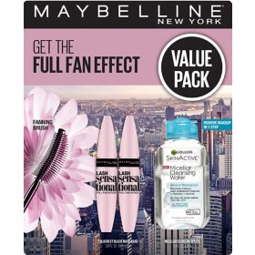 Maybelline Lash Sensational Washable Mascara and Garnier Micellar Cleansing Water Kit