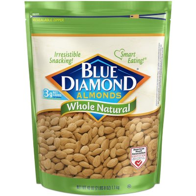 Blue Diamond Whole Natural Almonds (40oz) - Sam's Club