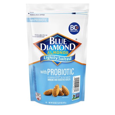 Blue Diamond Lightly Salted Probiotic Almond (20 oz.) - Sam's Club