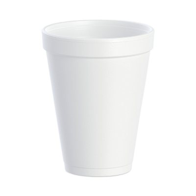 12oz Drink Foam Cups 25/bag White 40 Bags/carton By: Dart 