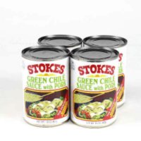 Stokes Green Chile Sauce w/Pork - 4/15 oz.