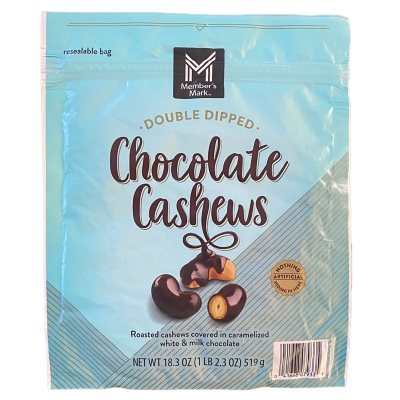 Member’s Mark Double Dipped Chocolate Cashews, 18.3 oz. Sam's Club