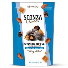 Sconza Crunchy Toffee Milk Chocolate Almonds 20 oz.