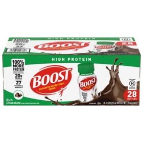 BOOST 20g High Protein Nutritional Drink, Chocolate 8 fl. oz., 28 ct.