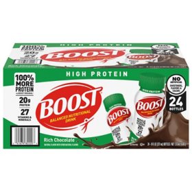 BOOST High Protein Balanced Nutritional Drink, Muscle Health and Energy, Rich Chocolate, 24 pk.