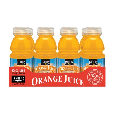 Langers 100% Orange Juice (10 fl. oz., 12 pk.) - Sam's Club