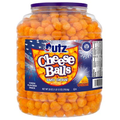 2 pack) Utz Cheddar Cheese Balls, 35 oz Barrel 