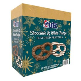 Utz Holiday Chocolate and White Fudge Pretzels 24oz 	