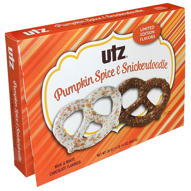 Utz Pumpkin Spice & Snickerdoodle Covered Pretzels (30 oz.)