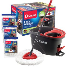  O-Cedar EasyWring Microfiber Spin Mop, Bucket Floor Cleaning  System, Red, Gray & Scrunge Multi-Use (Pack of 6) Non-Scratch,  Odor-Resistant All-Purpose Scrubbing Sponge, 6 Count (Pack of 1), Blue :  Health 