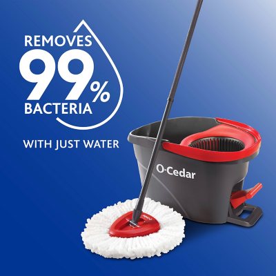 O-Cedar EasyWring RinseClean Spin Mop & Bucket Floor Cleaning System with 1  Extra Refill (Pack of 1)