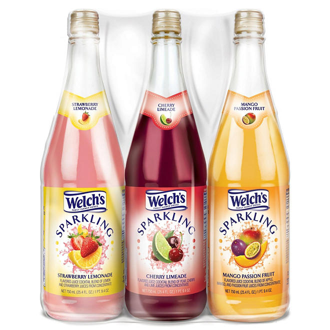 Welch's Summer Sparkling Variety Pack (750 mL bottles, 3 pk.)