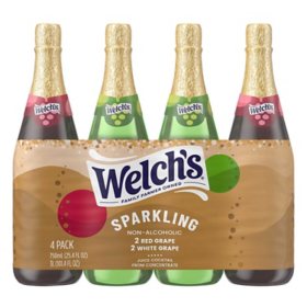 Welch's Sparkling Juice Cocktail Variety Pack 750 ml, 4 pk.