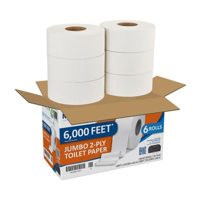 Marathon Jumbo Roll Toilet Paper, White, 6 Rolls/Case eBay