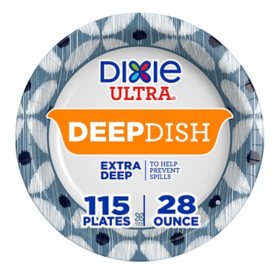 Dixie Ultra Extra Deep Dish Paper Plates, 9" (28 oz., 115 ct.)