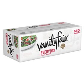 Vanity Fair Everyday Napkins Disposable White Paper Napkins 660 Count Sam S Club