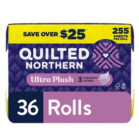 Quilted Northern Ultra Plush Toilet Paper, 12 Mega Rolls = 48 Regular Rolls  White