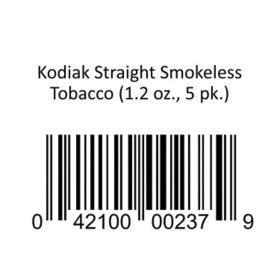 Kodiak Straight Smokeless Tobacco 1.2 oz., 5 pk.