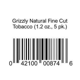 Grizzly Natural Fine Cut Tobacco (1.2 oz., 5 pk.)