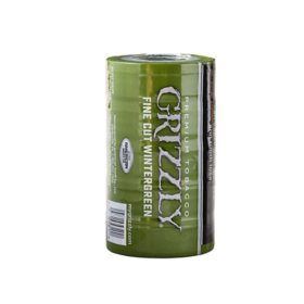 Grizzly Fine Cut Wintergreen Moist Tobacco, 1.2 oz., 5 pk.