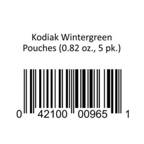 Kodiak Wintergreen Pouches 0.82 oz., 5 pk.