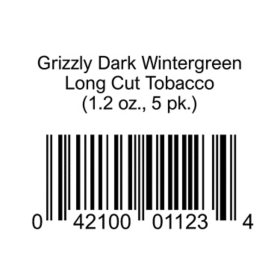 Grizzly Dark Wintergreen Long Cut Tobacco (1.2 oz., 5 pk.)