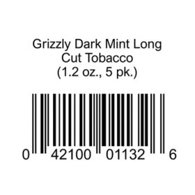 Grizzly Dark Mint Long Cut Tobacco (1.2 oz., 5 pk.)