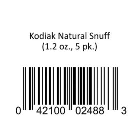 Kodiak Natural Snuff 1.2 oz., 5 pk.