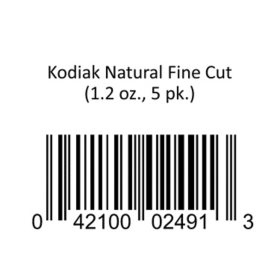 Kodiak Natural Fine Cut 1.2 oz., 5 pk.