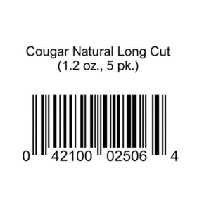 Cougar Natural Long Cut 1.2 oz., 5 pk.