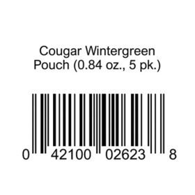 Cougar Wintergreen Pouch, 1.2 oz., 5 pk.
