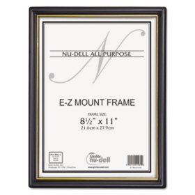 Nu Dell Ez Mount Document Frames Plastic 8 12 X 11 Black