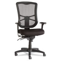 Alera Elusion Series High-Back Mesh Multifunction Chair, Black