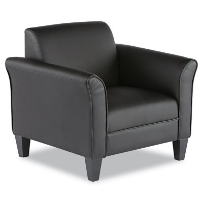 Black leather lounge discount chairs