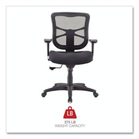 Alera Elusion Series Mesh Mid Back Swivel Tilt Chair Black