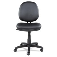 Alera Interval Series Swivel/Tilt  Leather Task Chair, Black