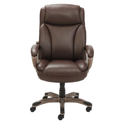 Alera ALEVN6119 Veon Series Low-Back Leather Task Chair w/Coil Spring Cushioning Black 