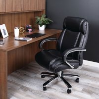 Alera Maxxis Series Big and Tall Leather Office Chair, Black