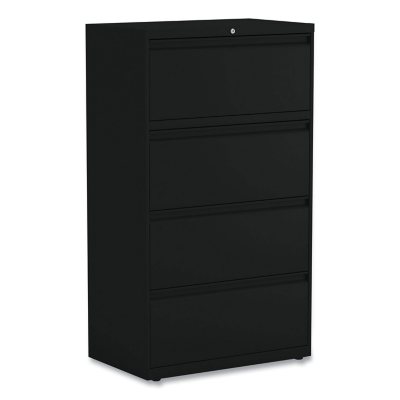 Alera 30' 4-Drawer Lateral File Cabinet, Black