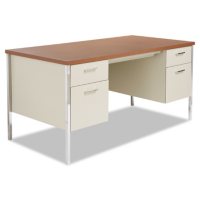 Alera 60" Double Pedestal Metal Desk, Select Color