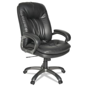 Oif Executive Swivel Tilt Leather High Back Chair Supports Up To 250 Lbs Black Sam S Club