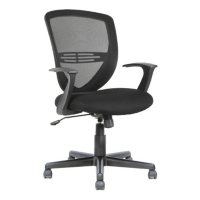 OIF Swivel/Tilt Mesh Mid-Back Task Chair, Supports up to 250 lbs. (Black)