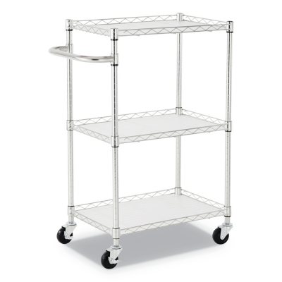 Alera 5-Shelf Wire Shelving Kit with Casters and Shelf Liners