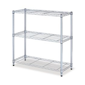 Alera Residential 3-Shelf Wire Shelving - Silver (36W x 14D x 36H)