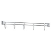 Alera 24" Hook Bars For Wire Shelving, Silver - 2 pack