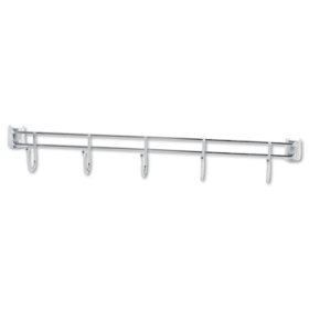 Alera 24" Hook Bars For Wire Shelving, Silver - 2 pack