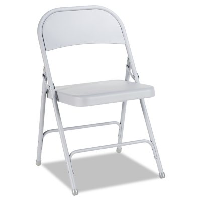 white metal folding chairs