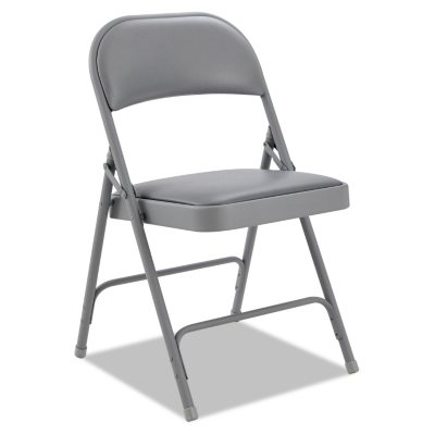 Alera Steel Folding Chair With Padded Back And Seat Select Color 4 Pack